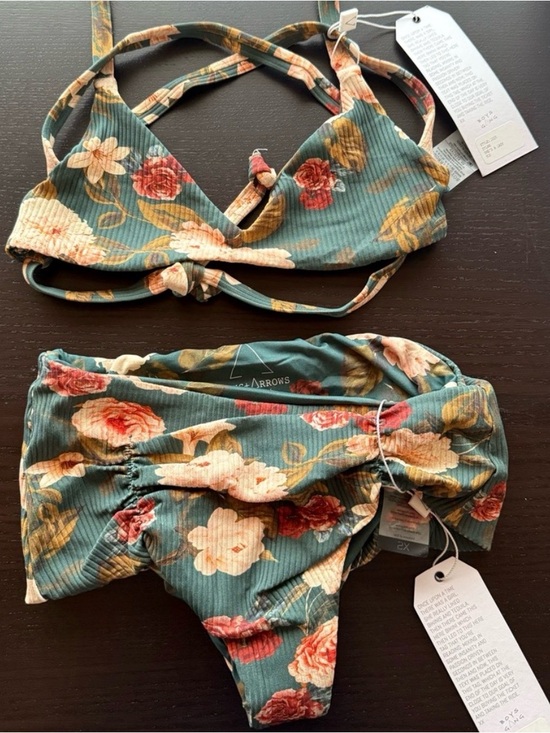 Boys + Arrows Other - Boys + Arrows Floral Teal Bikini Set